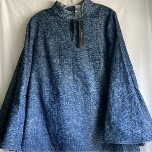 New With Tag. For Her Denim Print Broad Sleeved  Top